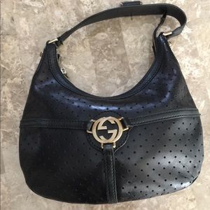 Gucci Black Hobo Shoulder Bag